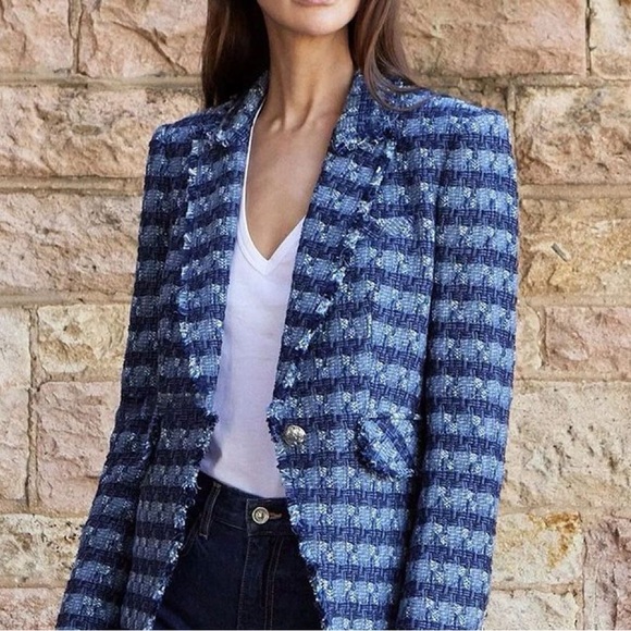 Veronica Beard Cutaway Tweed Dickey Blazer - Picture 12 of 12